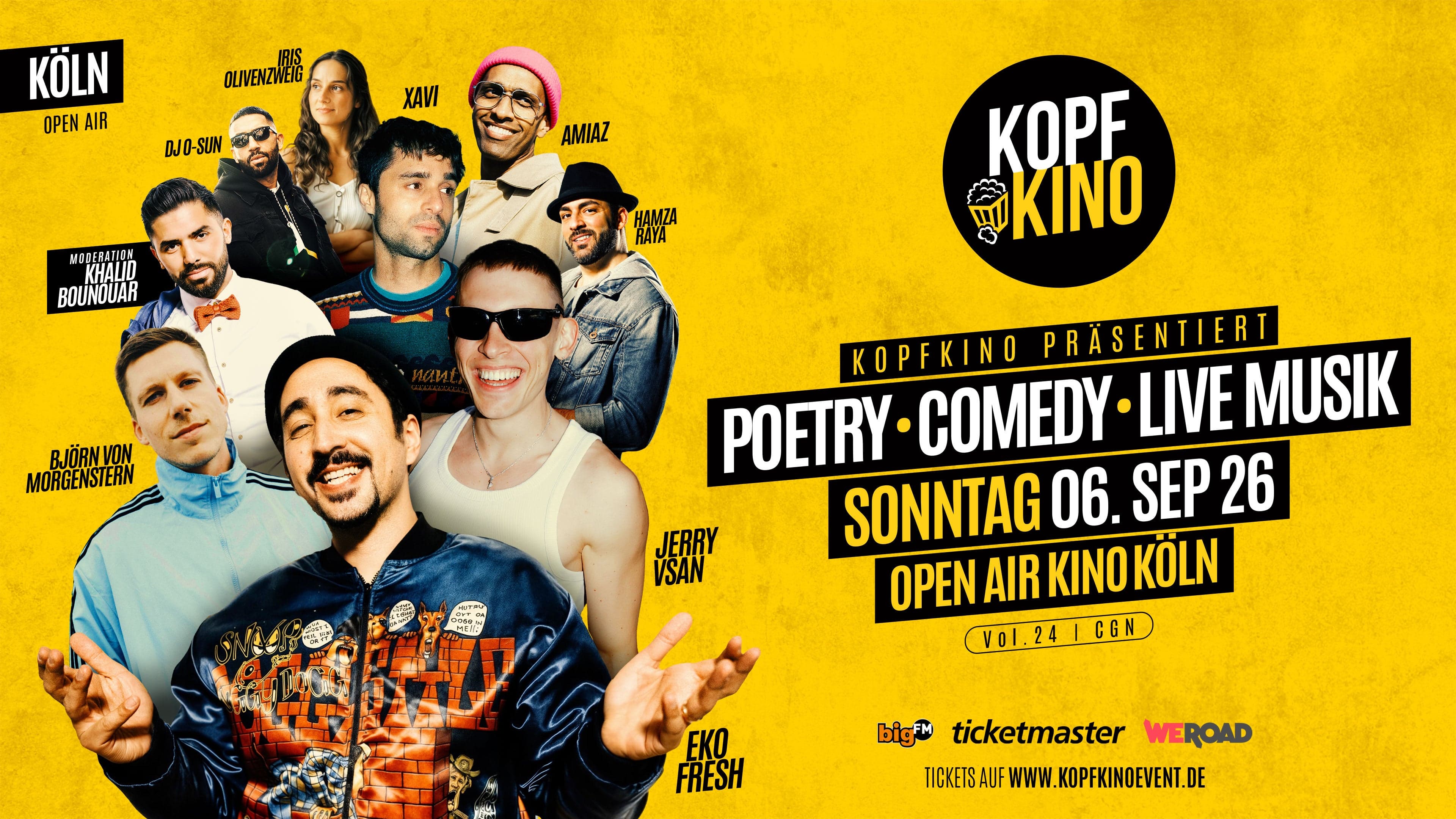Kopfkino Vol.24: Comedy • Poetry • Live Musik in Köln "Open Air"