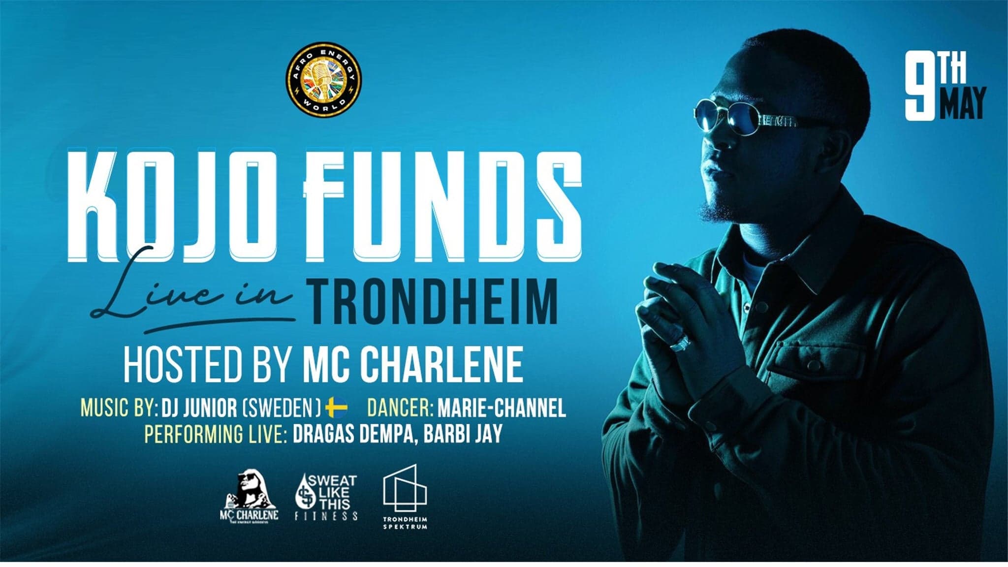 KOJO FUNDS LIVE IN TRONDHEIM, HOSTED BY MC CHARLENE
